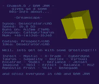 Dreamscape BBS Intro