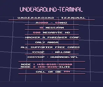 Underground Terminal BBS Intro