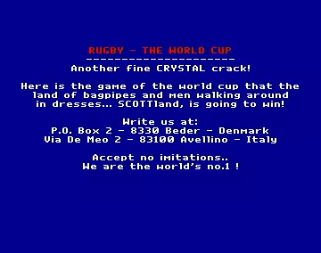 Rugby: The World Cup