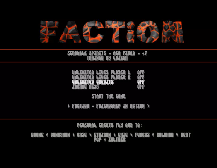 Scramble Spirits AGA Fixed +7 (1998) by Faction