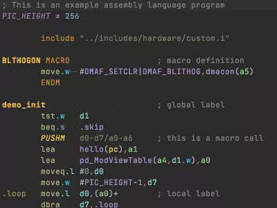 M68k Assembly Language Plugin For IntelliJ/CLion