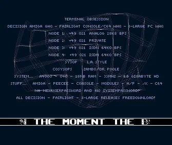 Terminal Obsession BBS Intro