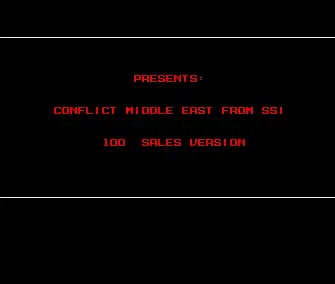 Conflict Middle East