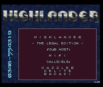 Highlander BBS Intro