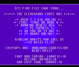 Elementary Force BBS Intro