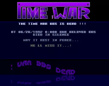 Time War BBS Is Dead