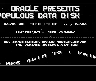 Populous Data Disk - Final Frontier